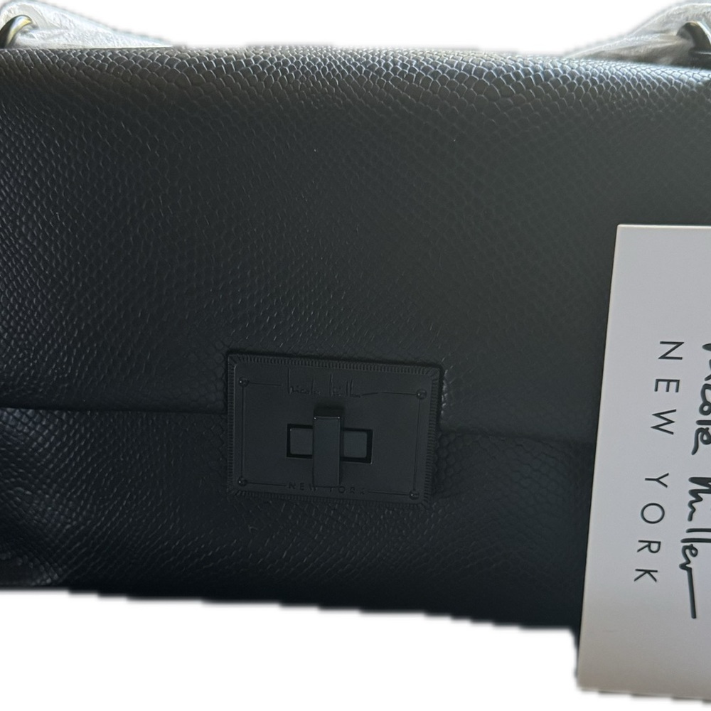 Nicole Miller Black Textured Clutch - NWT